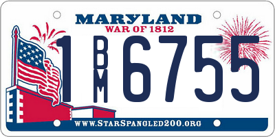 MD license plate 1BM6755