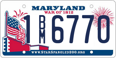 MD license plate 1BM6770