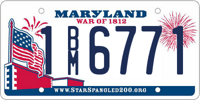MD license plate 1BM6771