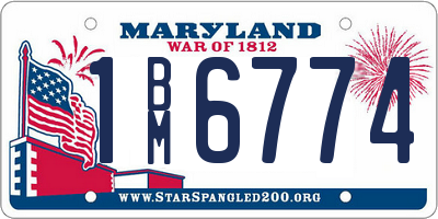 MD license plate 1BM6774