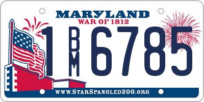 MD license plate 1BM6785