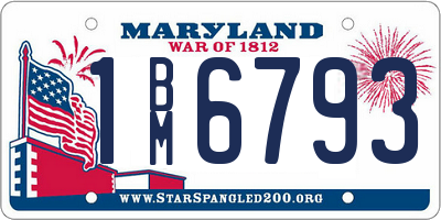 MD license plate 1BM6793
