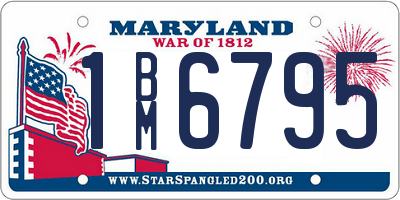 MD license plate 1BM6795