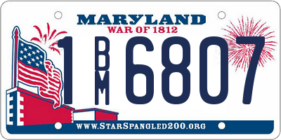 MD license plate 1BM6807