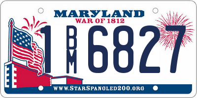 MD license plate 1BM6827