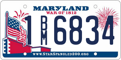 MD license plate 1BM6834
