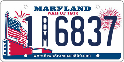 MD license plate 1BM6837
