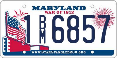 MD license plate 1BM6857