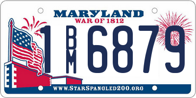 MD license plate 1BM6879