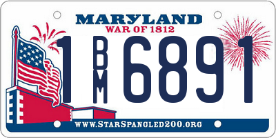 MD license plate 1BM6891