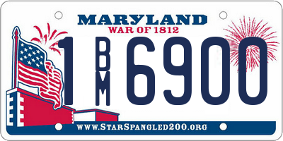 MD license plate 1BM6900