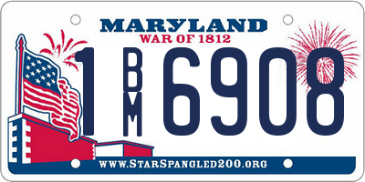MD license plate 1BM6908