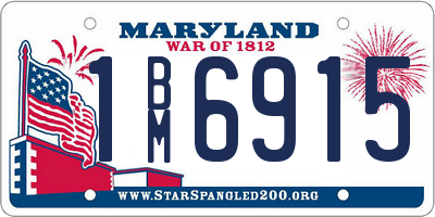 MD license plate 1BM6915