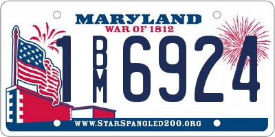 MD license plate 1BM6924