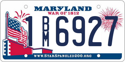 MD license plate 1BM6927
