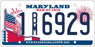 MD license plate 1BM6929