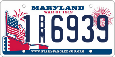 MD license plate 1BM6939
