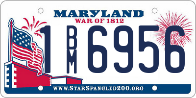 MD license plate 1BM6956