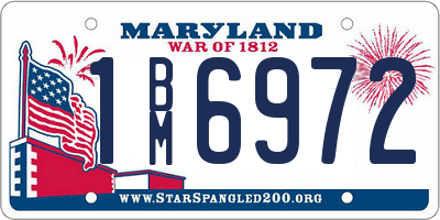 MD license plate 1BM6972