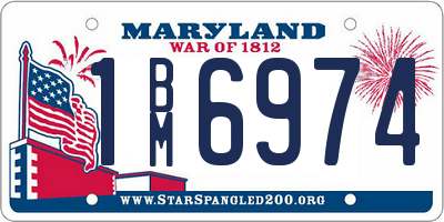 MD license plate 1BM6974