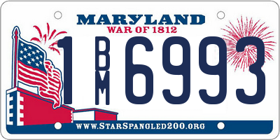 MD license plate 1BM6993