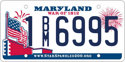 MD license plate 1BM6995