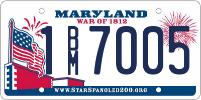 MD license plate 1BM7005