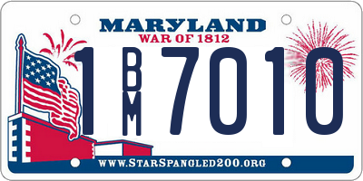 MD license plate 1BM7010