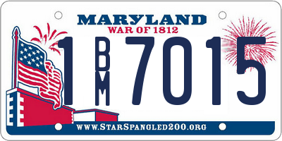 MD license plate 1BM7015