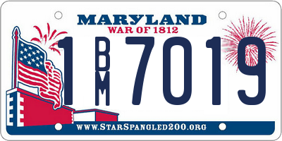MD license plate 1BM7019