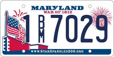 MD license plate 1BM7029