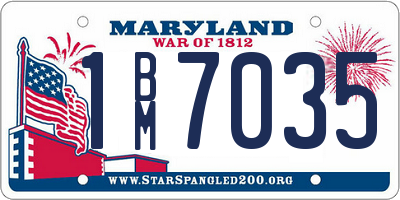 MD license plate 1BM7035