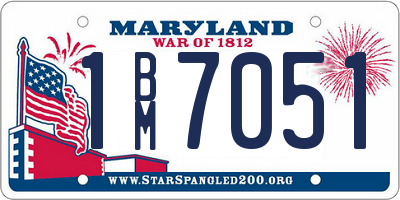 MD license plate 1BM7051