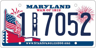MD license plate 1BM7052