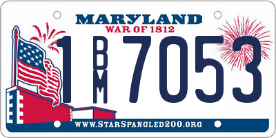 MD license plate 1BM7053