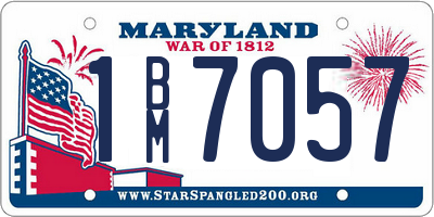 MD license plate 1BM7057