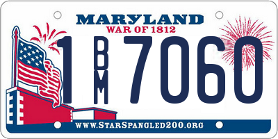 MD license plate 1BM7060