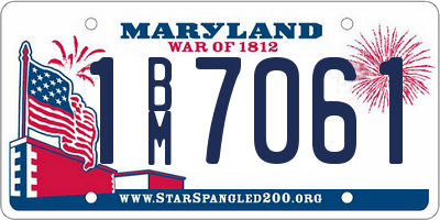 MD license plate 1BM7061