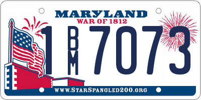MD license plate 1BM7073