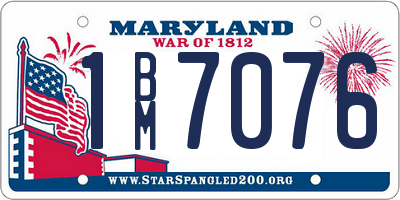 MD license plate 1BM7076