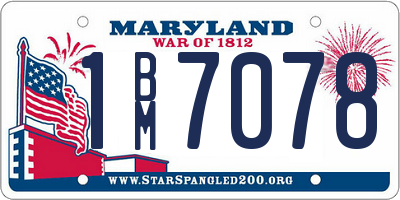 MD license plate 1BM7078