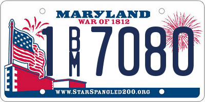 MD license plate 1BM7080
