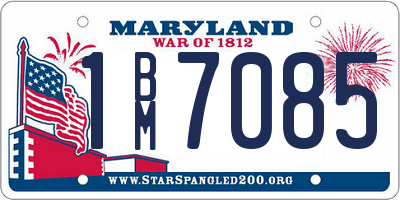 MD license plate 1BM7085