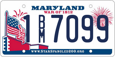 MD license plate 1BM7099