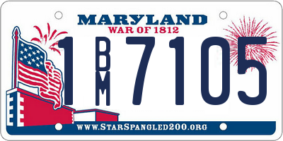 MD license plate 1BM7105