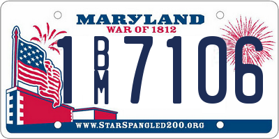 MD license plate 1BM7106