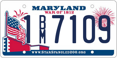 MD license plate 1BM7109