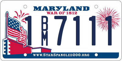 MD license plate 1BM7111