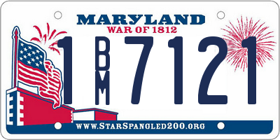 MD license plate 1BM7121