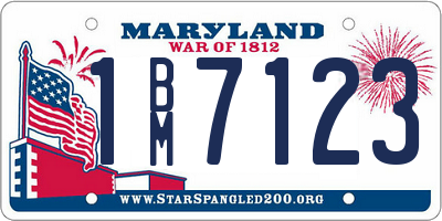 MD license plate 1BM7123